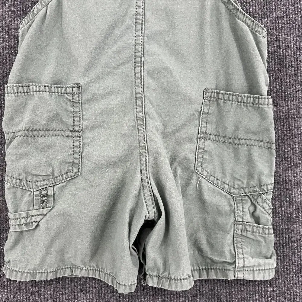 Oshkosh B'Gosh Overalls Shortalls 24 Months Olive Green Carpenter 100% Cotton